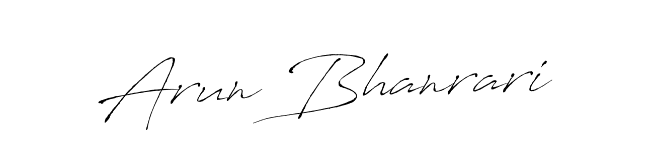 Also we have Arun Bhanrari name is the best signature style. Create professional handwritten signature collection using Antro_Vectra autograph style. Arun Bhanrari signature style 6 images and pictures png