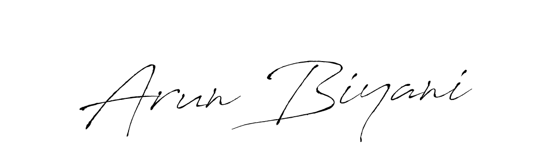 How to make Arun Biyani signature? Antro_Vectra is a professional autograph style. Create handwritten signature for Arun Biyani name. Arun Biyani signature style 6 images and pictures png