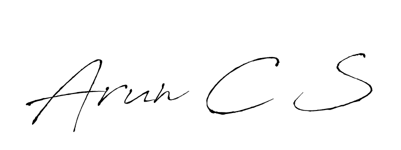 How to make Arun C S name signature. Use Antro_Vectra style for creating short signs online. This is the latest handwritten sign. Arun C S signature style 6 images and pictures png