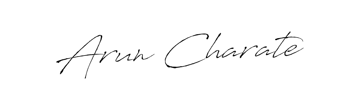 The best way (Antro_Vectra) to make a short signature is to pick only two or three words in your name. The name Arun Charate include a total of six letters. For converting this name. Arun Charate signature style 6 images and pictures png