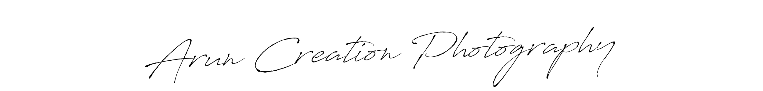 Also we have Arun Creation Photography name is the best signature style. Create professional handwritten signature collection using Antro_Vectra autograph style. Arun Creation Photography signature style 6 images and pictures png