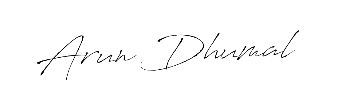 Design your own signature with our free online signature maker. With this signature software, you can create a handwritten (Antro_Vectra) signature for name Arun Dhumal. Arun Dhumal signature style 6 images and pictures png