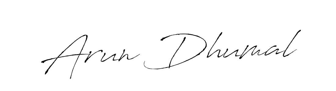 Design your own signature with our free online signature maker. With this signature software, you can create a handwritten (Antro_Vectra) signature for name Arun Dhumal. Arun Dhumal signature style 6 images and pictures png