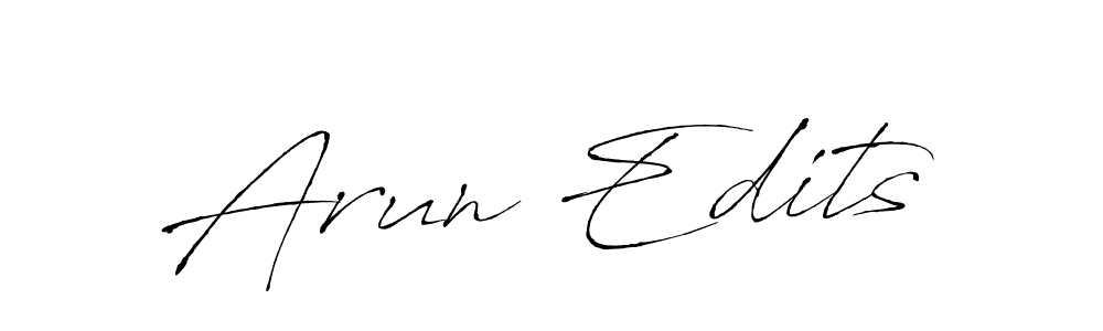Create a beautiful signature design for name Arun Edits. With this signature (Antro_Vectra) fonts, you can make a handwritten signature for free. Arun Edits signature style 6 images and pictures png