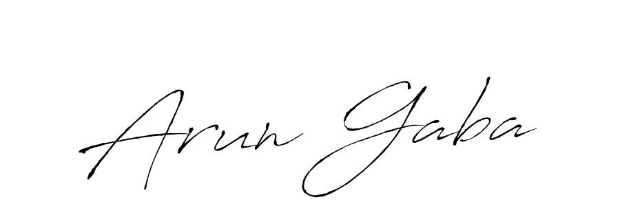 Make a beautiful signature design for name Arun Gaba. With this signature (Antro_Vectra) style, you can create a handwritten signature for free. Arun Gaba signature style 6 images and pictures png