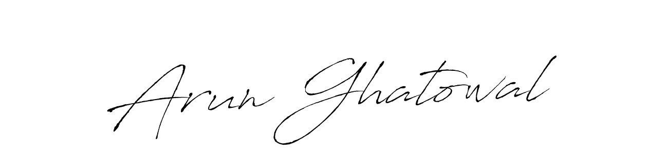 Arun Ghatowal stylish signature style. Best Handwritten Sign (Antro_Vectra) for my name. Handwritten Signature Collection Ideas for my name Arun Ghatowal. Arun Ghatowal signature style 6 images and pictures png