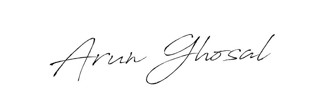 Arun Ghosal stylish signature style. Best Handwritten Sign (Antro_Vectra) for my name. Handwritten Signature Collection Ideas for my name Arun Ghosal. Arun Ghosal signature style 6 images and pictures png