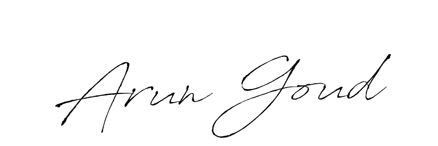 Create a beautiful signature design for name Arun Goud. With this signature (Antro_Vectra) fonts, you can make a handwritten signature for free. Arun Goud signature style 6 images and pictures png
