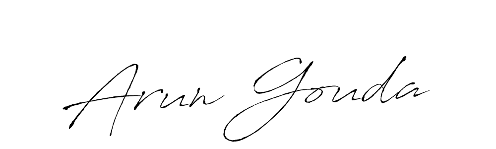 Make a beautiful signature design for name Arun Gouda. With this signature (Antro_Vectra) style, you can create a handwritten signature for free. Arun Gouda signature style 6 images and pictures png