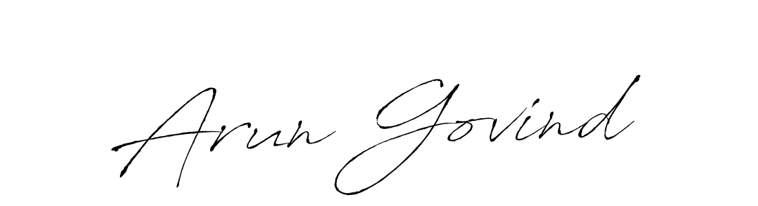 How to make Arun Govind name signature. Use Antro_Vectra style for creating short signs online. This is the latest handwritten sign. Arun Govind signature style 6 images and pictures png