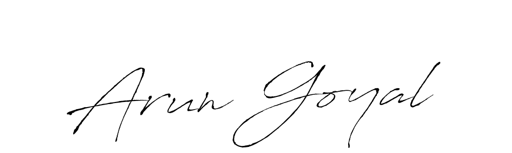 Antro_Vectra is a professional signature style that is perfect for those who want to add a touch of class to their signature. It is also a great choice for those who want to make their signature more unique. Get Arun Goyal name to fancy signature for free. Arun Goyal signature style 6 images and pictures png