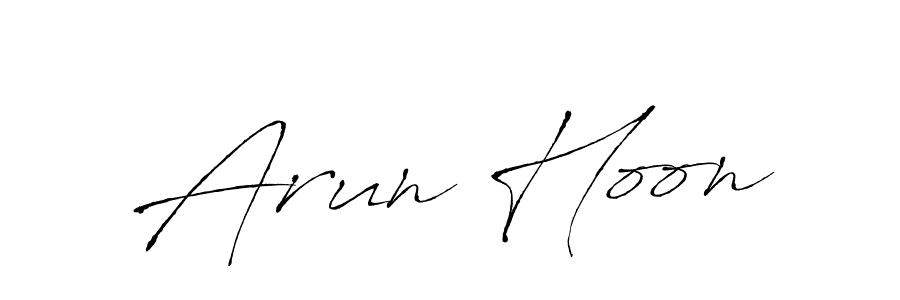 You should practise on your own different ways (Antro_Vectra) to write your name (Arun Hoon) in signature. don't let someone else do it for you. Arun Hoon signature style 6 images and pictures png