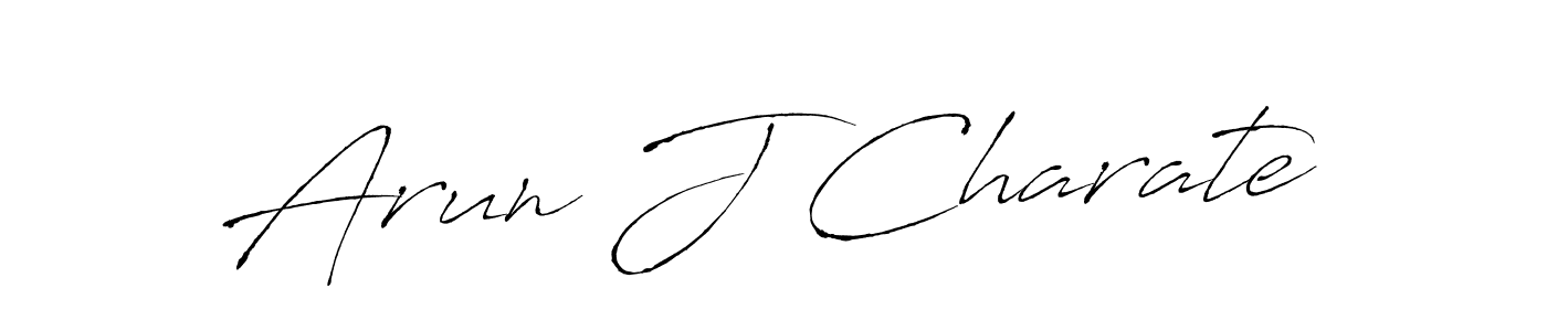 Design your own signature with our free online signature maker. With this signature software, you can create a handwritten (Antro_Vectra) signature for name Arun J Charate. Arun J Charate signature style 6 images and pictures png
