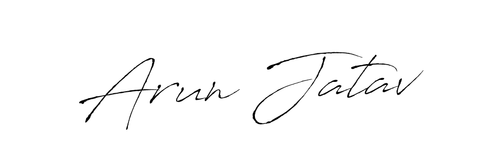 How to make Arun Jatav name signature. Use Antro_Vectra style for creating short signs online. This is the latest handwritten sign. Arun Jatav signature style 6 images and pictures png