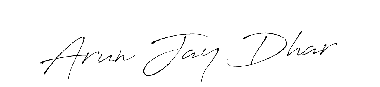 How to make Arun Jay Dhar signature? Antro_Vectra is a professional autograph style. Create handwritten signature for Arun Jay Dhar name. Arun Jay Dhar signature style 6 images and pictures png