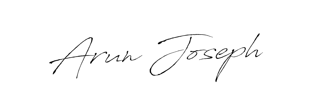 Make a beautiful signature design for name Arun Joseph. With this signature (Antro_Vectra) style, you can create a handwritten signature for free. Arun Joseph signature style 6 images and pictures png