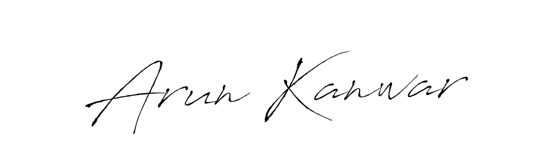 Antro_Vectra is a professional signature style that is perfect for those who want to add a touch of class to their signature. It is also a great choice for those who want to make their signature more unique. Get Arun Kanwar name to fancy signature for free. Arun Kanwar signature style 6 images and pictures png