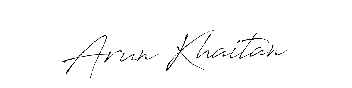 You should practise on your own different ways (Antro_Vectra) to write your name (Arun Khaitan) in signature. don't let someone else do it for you. Arun Khaitan signature style 6 images and pictures png