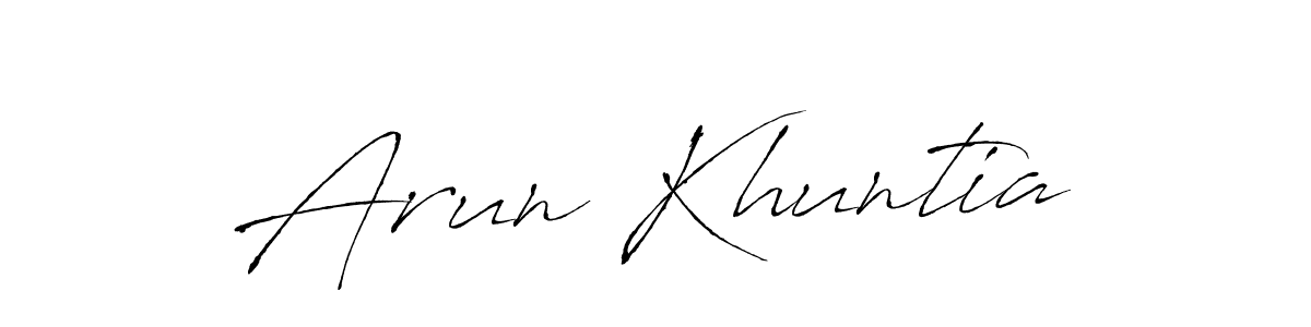 You can use this online signature creator to create a handwritten signature for the name Arun Khuntia. This is the best online autograph maker. Arun Khuntia signature style 6 images and pictures png