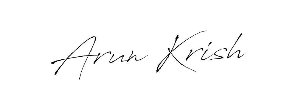 Make a beautiful signature design for name Arun Krish. With this signature (Antro_Vectra) style, you can create a handwritten signature for free. Arun Krish signature style 6 images and pictures png