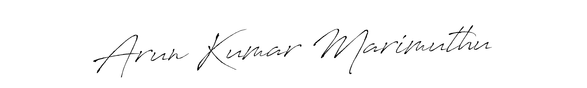 Also we have Arun Kumar Marimuthu name is the best signature style. Create professional handwritten signature collection using Antro_Vectra autograph style. Arun Kumar Marimuthu signature style 6 images and pictures png