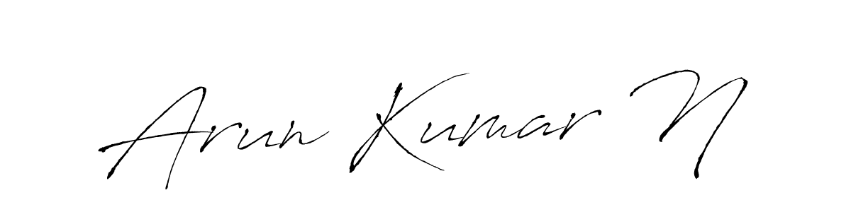 Arun Kumar N stylish signature style. Best Handwritten Sign (Antro_Vectra) for my name. Handwritten Signature Collection Ideas for my name Arun Kumar N. Arun Kumar N signature style 6 images and pictures png