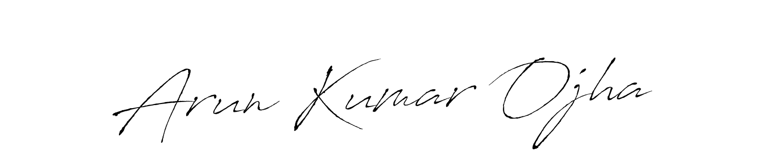 How to make Arun Kumar Ojha name signature. Use Antro_Vectra style for creating short signs online. This is the latest handwritten sign. Arun Kumar Ojha signature style 6 images and pictures png