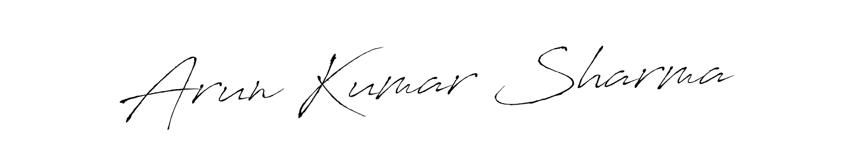 Similarly Antro_Vectra is the best handwritten signature design. Signature creator online .You can use it as an online autograph creator for name Arun Kumar Sharma. Arun Kumar Sharma signature style 6 images and pictures png