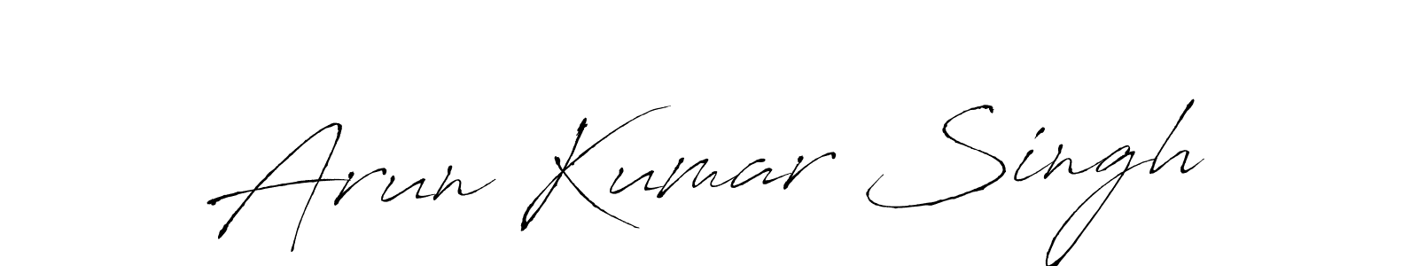 Arun Kumar Singh stylish signature style. Best Handwritten Sign (Antro_Vectra) for my name. Handwritten Signature Collection Ideas for my name Arun Kumar Singh. Arun Kumar Singh signature style 6 images and pictures png