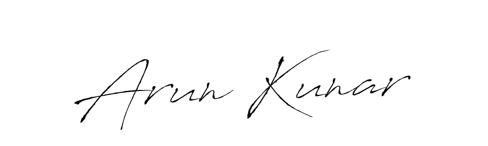 Arun Kunar stylish signature style. Best Handwritten Sign (Antro_Vectra) for my name. Handwritten Signature Collection Ideas for my name Arun Kunar. Arun Kunar signature style 6 images and pictures png