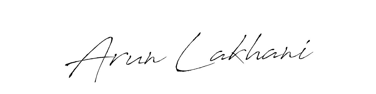 Antro_Vectra is a professional signature style that is perfect for those who want to add a touch of class to their signature. It is also a great choice for those who want to make their signature more unique. Get Arun Lakhani name to fancy signature for free. Arun Lakhani signature style 6 images and pictures png