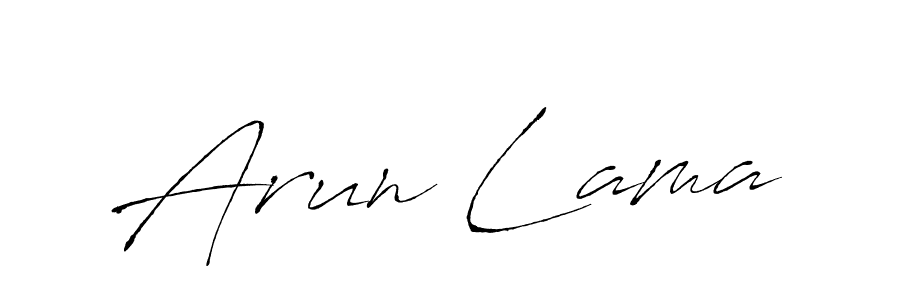 Arun Lama stylish signature style. Best Handwritten Sign (Antro_Vectra) for my name. Handwritten Signature Collection Ideas for my name Arun Lama. Arun Lama signature style 6 images and pictures png