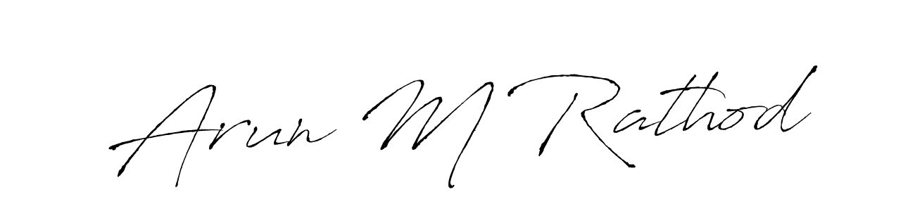 Design your own signature with our free online signature maker. With this signature software, you can create a handwritten (Antro_Vectra) signature for name Arun M Rathod. Arun M Rathod signature style 6 images and pictures png