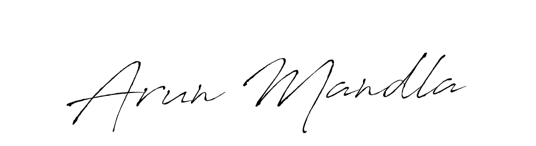 Arun Mandla stylish signature style. Best Handwritten Sign (Antro_Vectra) for my name. Handwritten Signature Collection Ideas for my name Arun Mandla. Arun Mandla signature style 6 images and pictures png