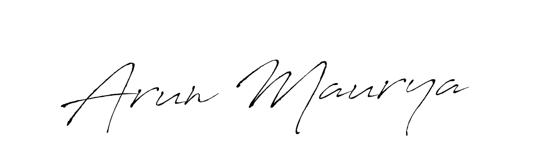 Arun Maurya stylish signature style. Best Handwritten Sign (Antro_Vectra) for my name. Handwritten Signature Collection Ideas for my name Arun Maurya. Arun Maurya signature style 6 images and pictures png