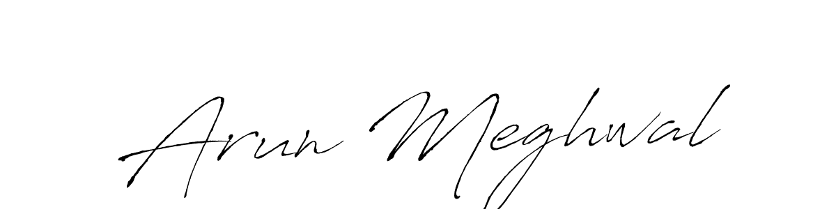 Arun Meghwal stylish signature style. Best Handwritten Sign (Antro_Vectra) for my name. Handwritten Signature Collection Ideas for my name Arun Meghwal. Arun Meghwal signature style 6 images and pictures png
