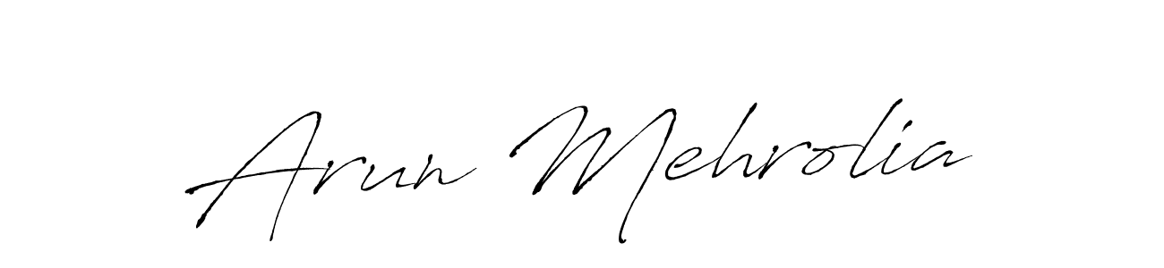 The best way (Antro_Vectra) to make a short signature is to pick only two or three words in your name. The name Arun Mehrolia include a total of six letters. For converting this name. Arun Mehrolia signature style 6 images and pictures png