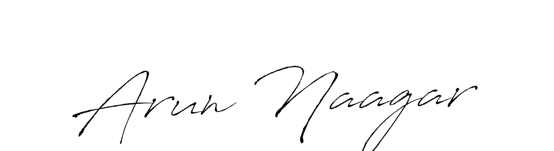 Make a beautiful signature design for name Arun Naagar. With this signature (Antro_Vectra) style, you can create a handwritten signature for free. Arun Naagar signature style 6 images and pictures png