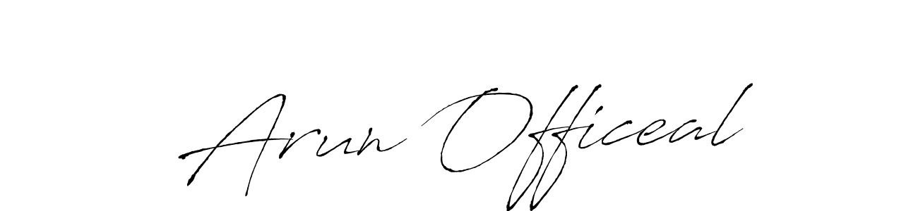 Antro_Vectra is a professional signature style that is perfect for those who want to add a touch of class to their signature. It is also a great choice for those who want to make their signature more unique. Get Arun Officeal name to fancy signature for free. Arun Officeal signature style 6 images and pictures png