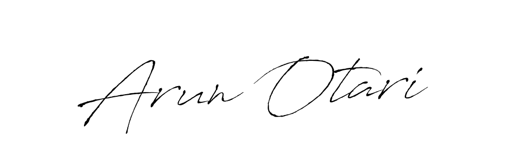 How to make Arun Otari name signature. Use Antro_Vectra style for creating short signs online. This is the latest handwritten sign. Arun Otari signature style 6 images and pictures png