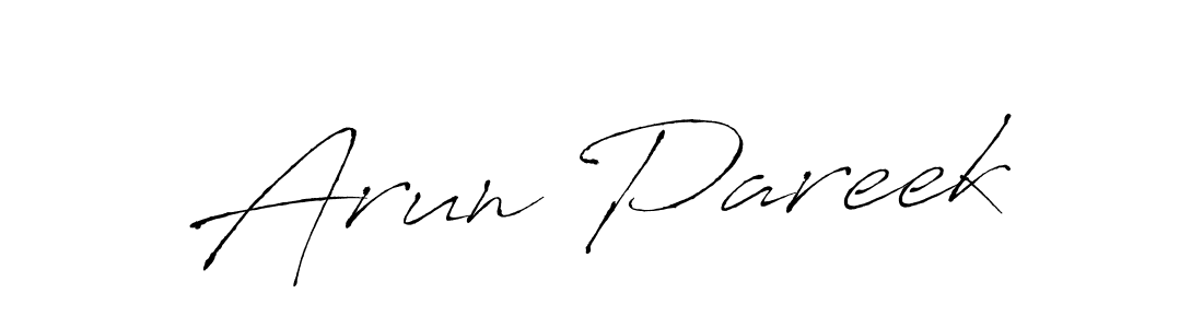 Create a beautiful signature design for name Arun Pareek. With this signature (Antro_Vectra) fonts, you can make a handwritten signature for free. Arun Pareek signature style 6 images and pictures png