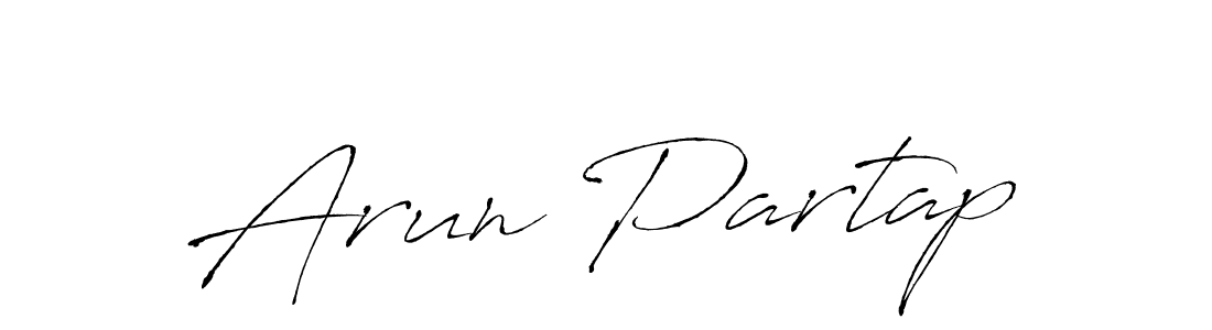 Use a signature maker to create a handwritten signature online. With this signature software, you can design (Antro_Vectra) your own signature for name Arun Partap. Arun Partap signature style 6 images and pictures png