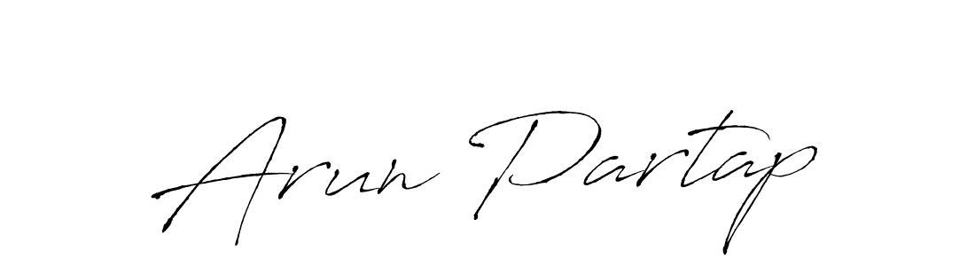 Design your own signature with our free online signature maker. With this signature software, you can create a handwritten (Antro_Vectra) signature for name Arun Partap. Arun Partap signature style 6 images and pictures png