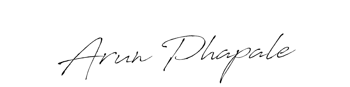 Design your own signature with our free online signature maker. With this signature software, you can create a handwritten (Antro_Vectra) signature for name Arun Phapale. Arun Phapale signature style 6 images and pictures png