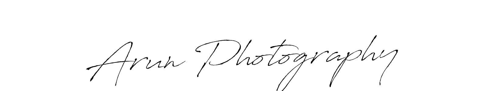 Make a beautiful signature design for name Arun Photography. With this signature (Antro_Vectra) style, you can create a handwritten signature for free. Arun Photography signature style 6 images and pictures png