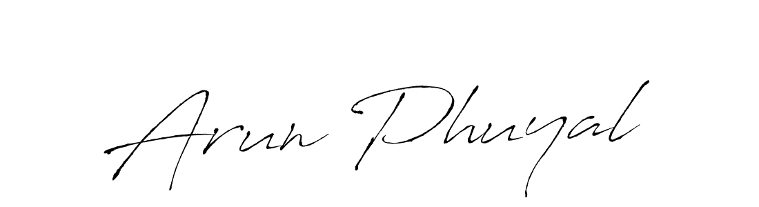 You can use this online signature creator to create a handwritten signature for the name Arun Phuyal. This is the best online autograph maker. Arun Phuyal signature style 6 images and pictures png