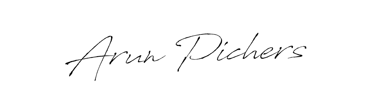 You can use this online signature creator to create a handwritten signature for the name Arun Pichers. This is the best online autograph maker. Arun Pichers signature style 6 images and pictures png