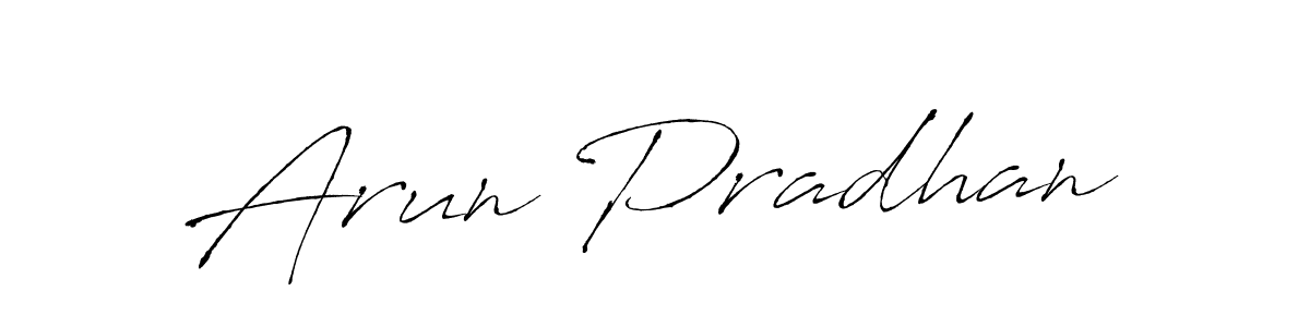 Make a beautiful signature design for name Arun Pradhan. With this signature (Antro_Vectra) style, you can create a handwritten signature for free. Arun Pradhan signature style 6 images and pictures png