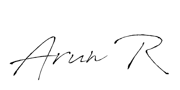 Similarly Antro_Vectra is the best handwritten signature design. Signature creator online .You can use it as an online autograph creator for name Arun R. Arun R signature style 6 images and pictures png