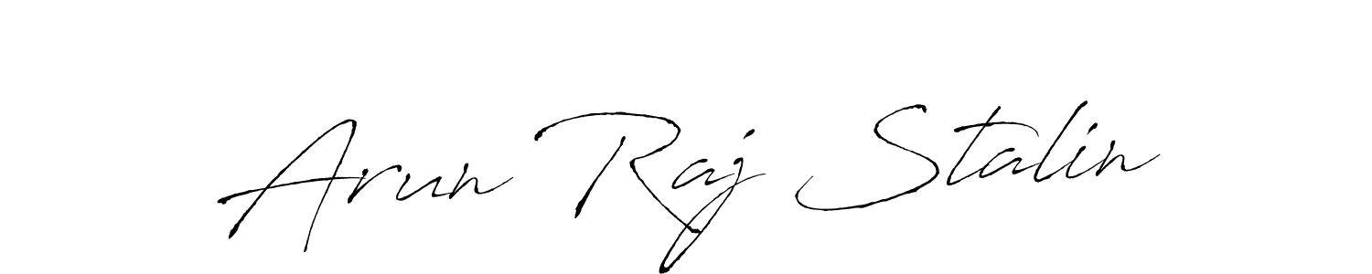 It looks lik you need a new signature style for name Arun Raj Stalin. Design unique handwritten (Antro_Vectra) signature with our free signature maker in just a few clicks. Arun Raj Stalin signature style 6 images and pictures png